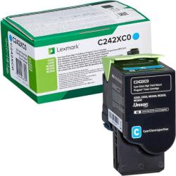 Toner Original Lexmark C242XC0 Cyan 3500 pagini