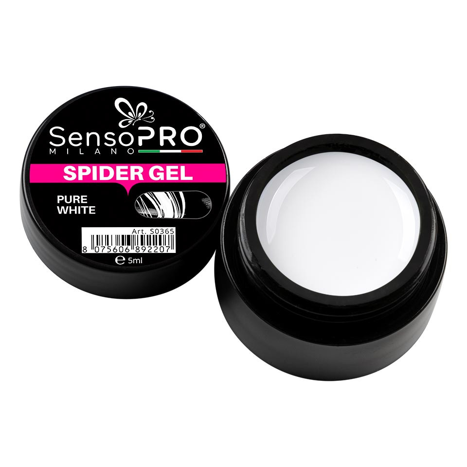 Spider Gel SensoPRO Milano Pure White, 5 ml - Nail Art