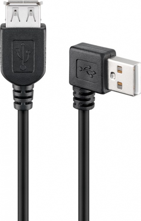 Cablu USB 2.0 0.3m Goobay 90°