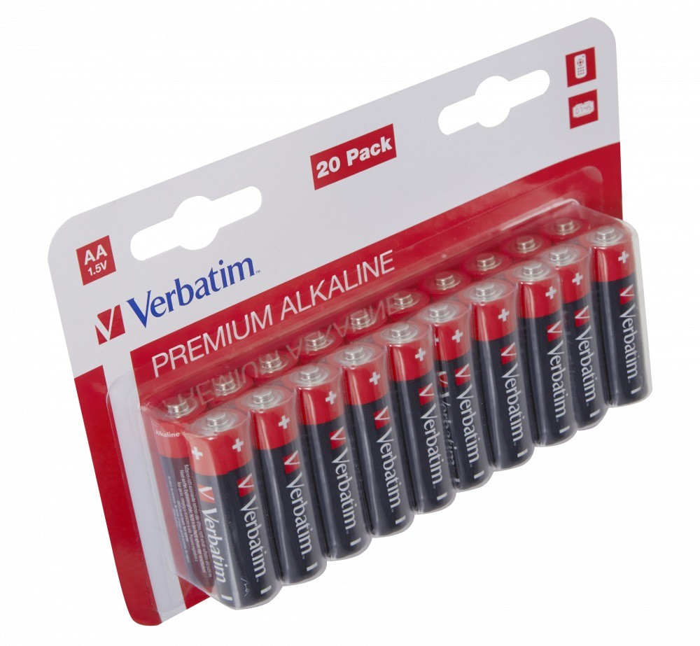 Baterii AA Verbatim 20 buc - Energie Durabilă 1.5V