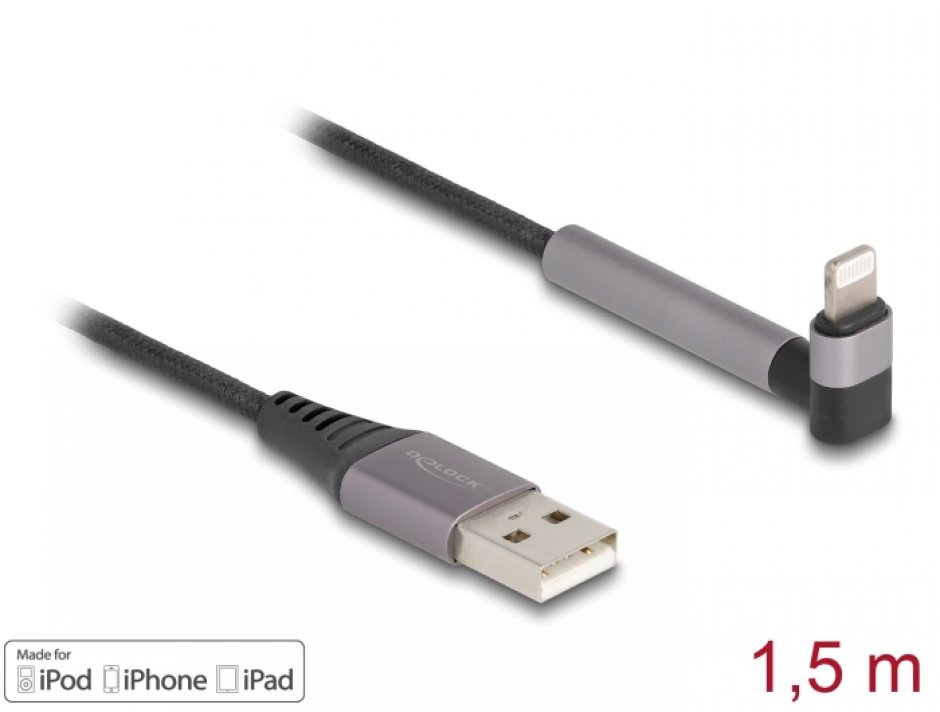Cablu Delock Lightning MFi 1.5m cu Stand