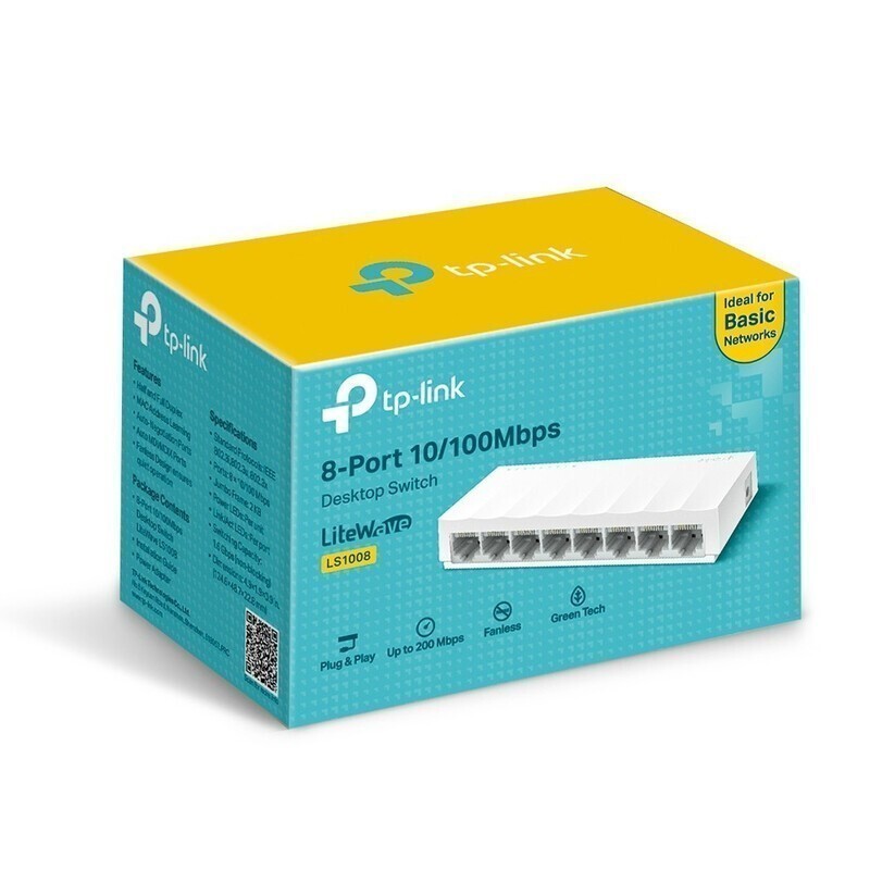 Switch TP-LINK LS1008 8 Porturi 10/100 Mbps - Extinde Rețeaua