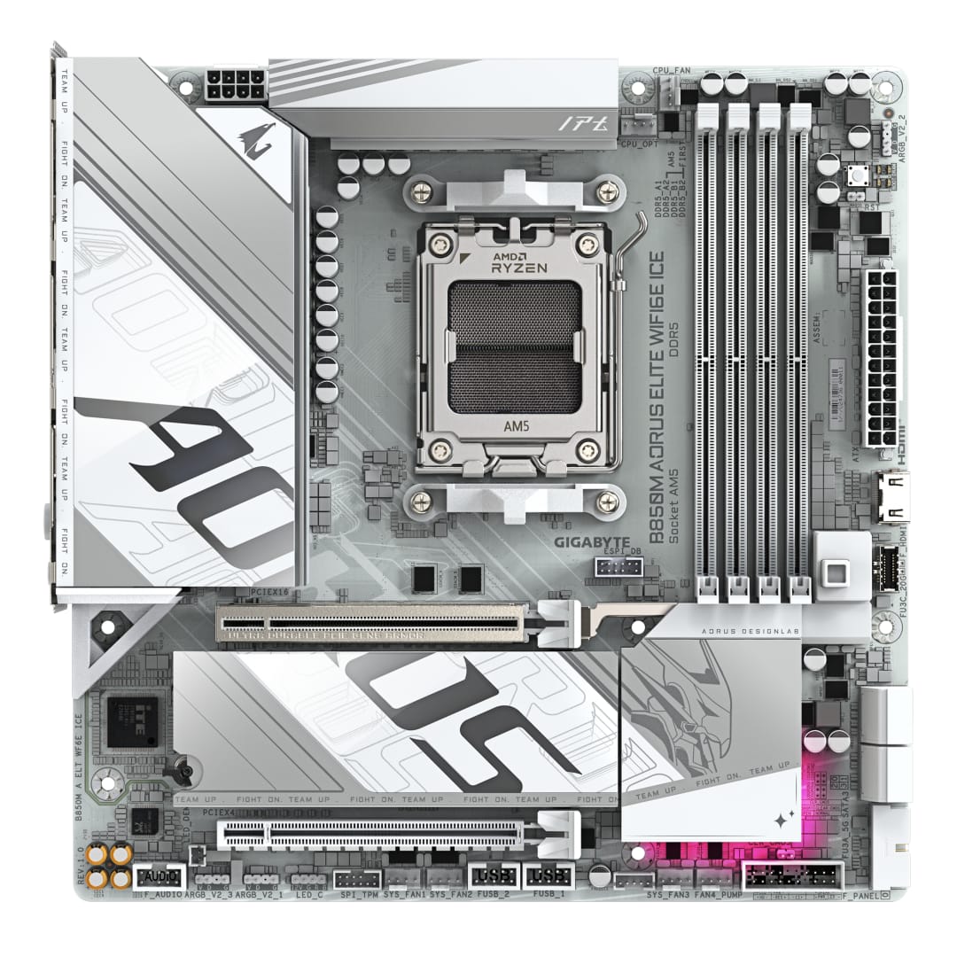 Placă de bază Gigabyte B850M AORUS ELITE WIFI6E ICE AM5 - imagine 4