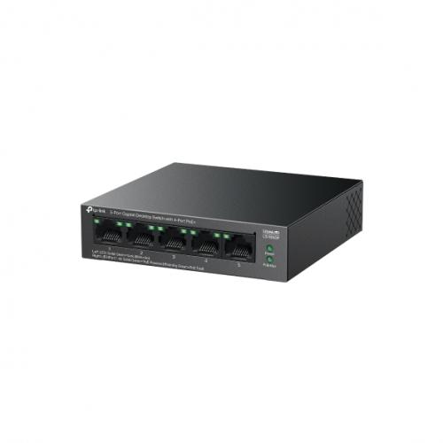 Switch TP-Link LS105GP 5 Porturi Gigabit 4x PoE+ 65W