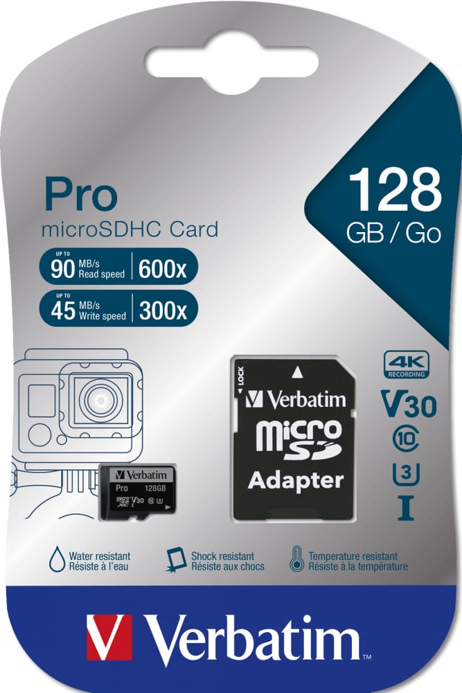 Card SD Verbatim 128GB Clasa 10 cu Adaptor - Stocare Rapidă - imagine 6