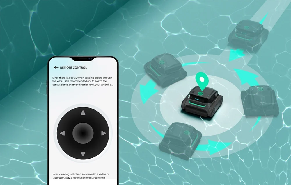Robot curățat piscine Wybot S2 Pro fără fir, 90W, până la 300 m² - imagine 8