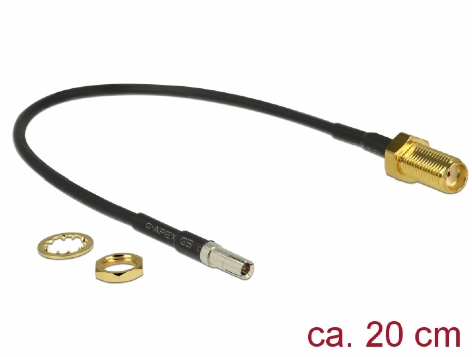 Adaptor Delock SMA-TS9 RG-174 20cm