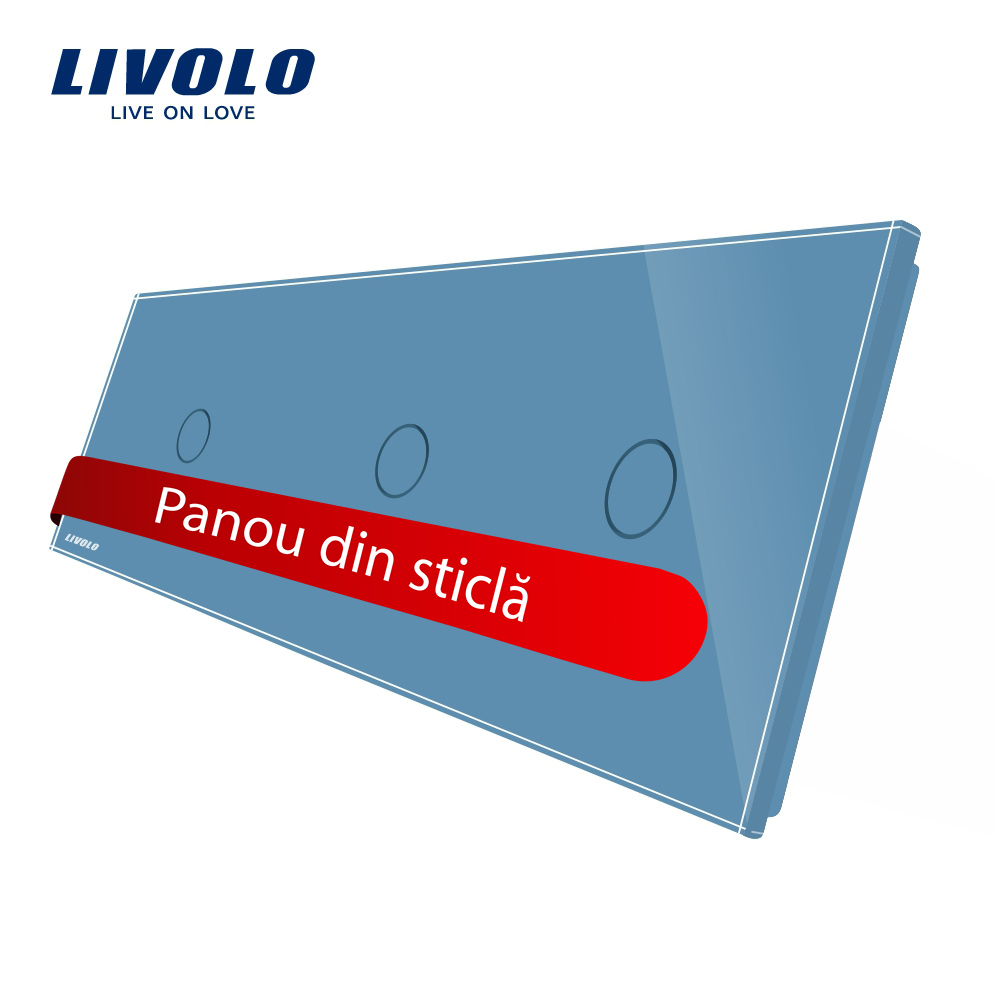 Panou Touch Livolo 3 Butoane Sticlă - imagine 11
