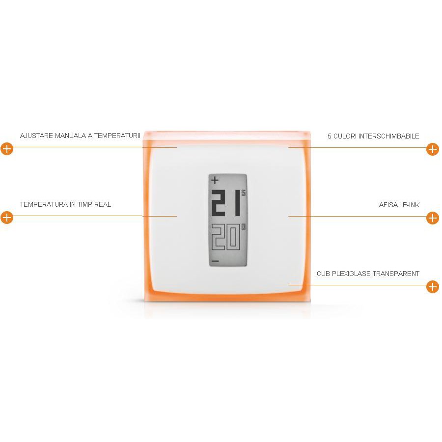 Termostat smart Netatmo NTH-PRO, control din telefon