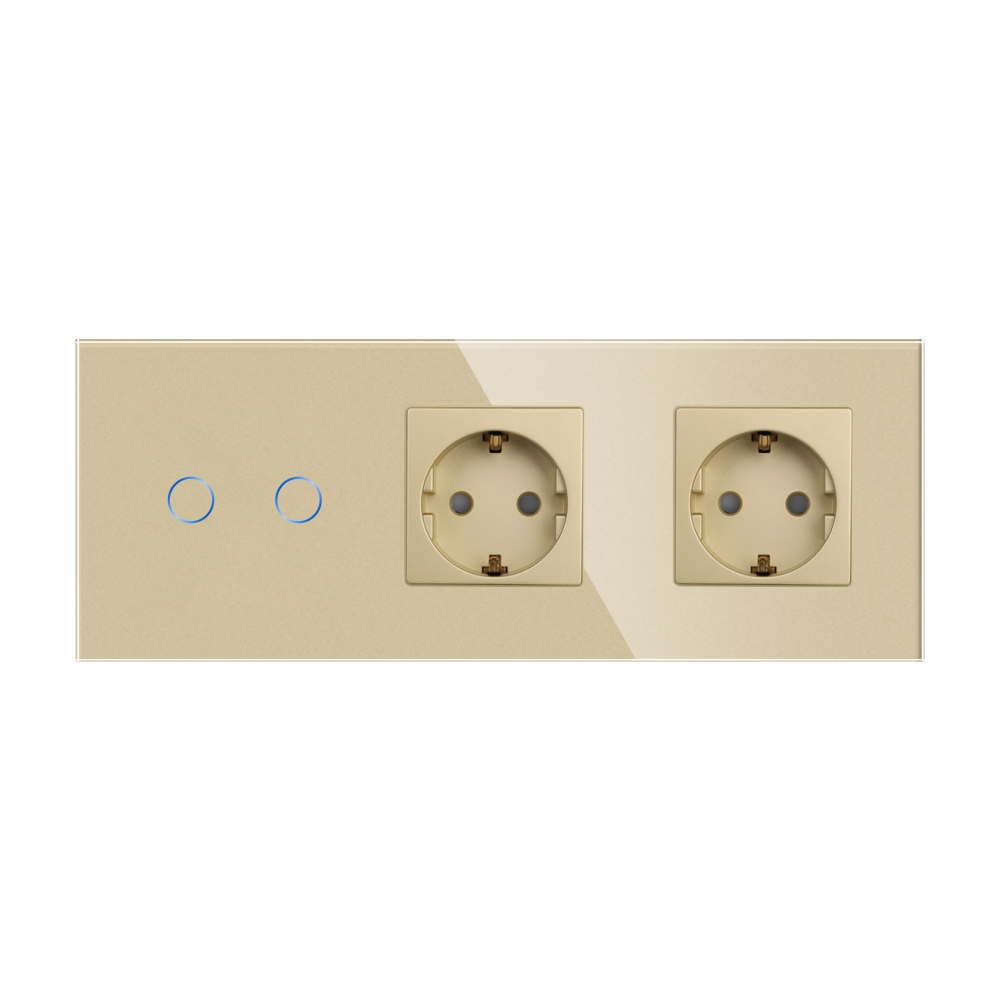 Intrerupator Dublu + 2 Prize Sticla Luxion - imagine 10