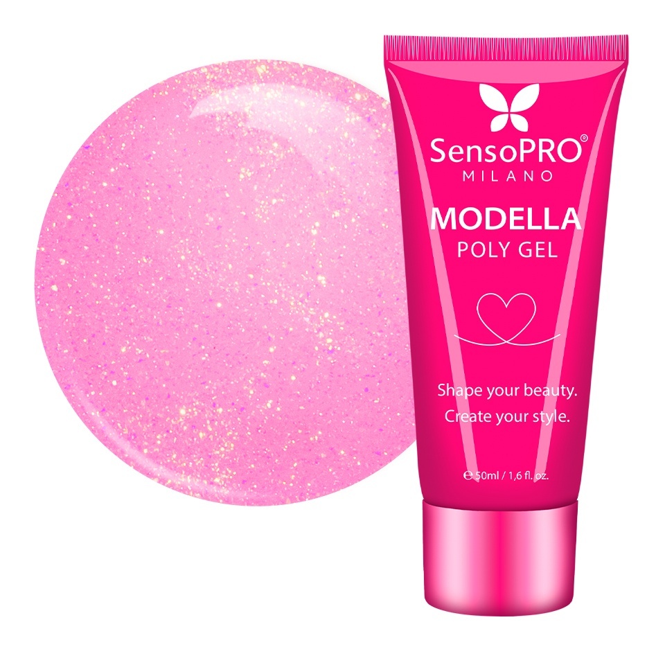 Polygel MODELLA SensoPRO Milano - Pink Bloom, 50ml