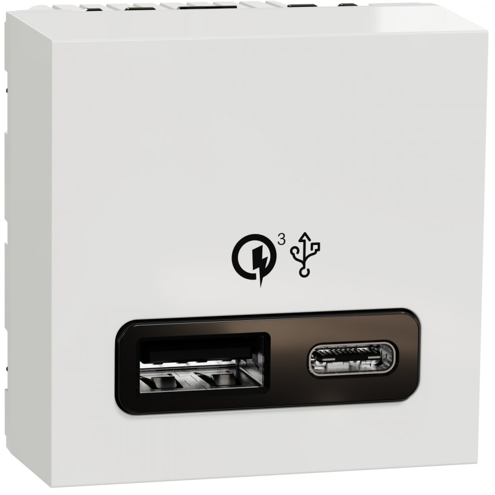 Priză USB Dublă A+C 18W Schneider Noua Unica