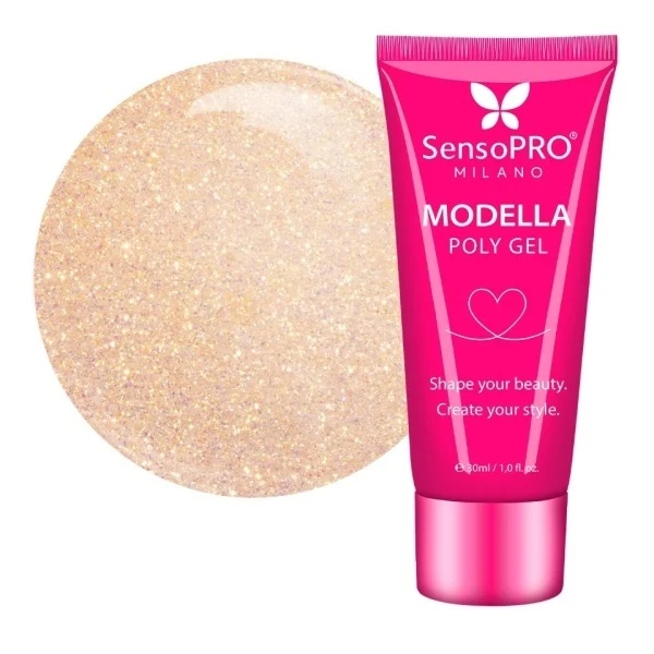 Polygel MODELLA SensoPRO Milano - Peach Luxe, 50ml