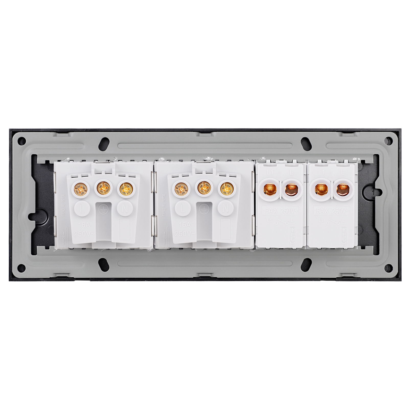 Intrerupator Dublu + 2 Prize Sticla LUXION, IP44 - imagine 8