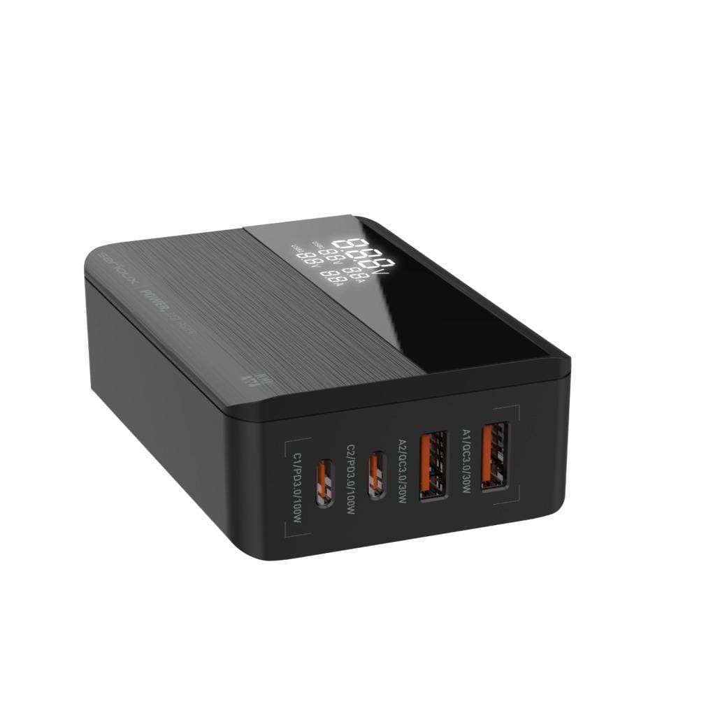 Încărcător Rețea Serioux 100W GAN Quick Charge 4 Porturi - imagine 2