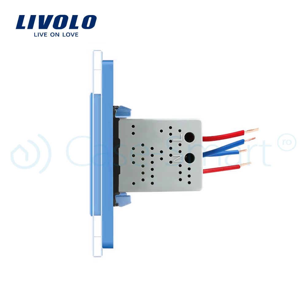 Priza Dubla USB Livolo cu Rama Sticla - imagine 15