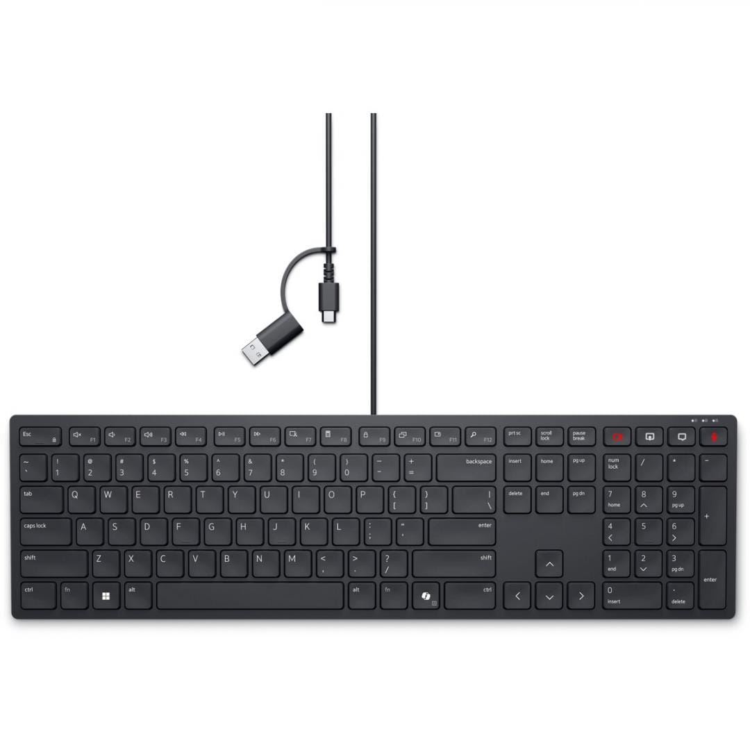 Tastatura Dell KB525C USB-C Iluminata - Profesionala, Silencioasa - imagine 6