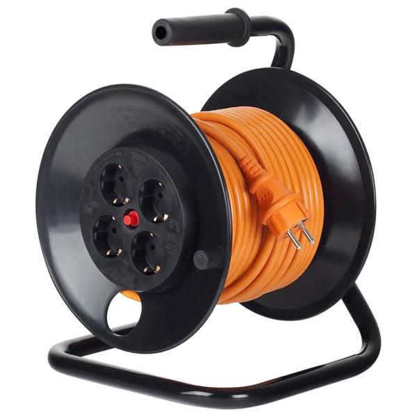Prelungitor Bachmann 25m cu Protecție Supratensiune - 4 Prize Schuko