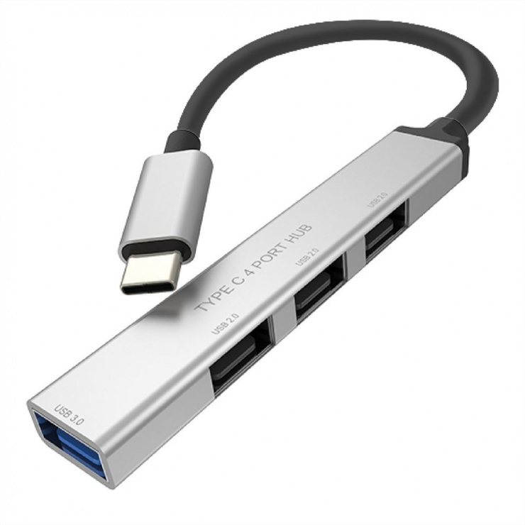 Hub USB-C la 4xUSB-A 5Gbps Roline
