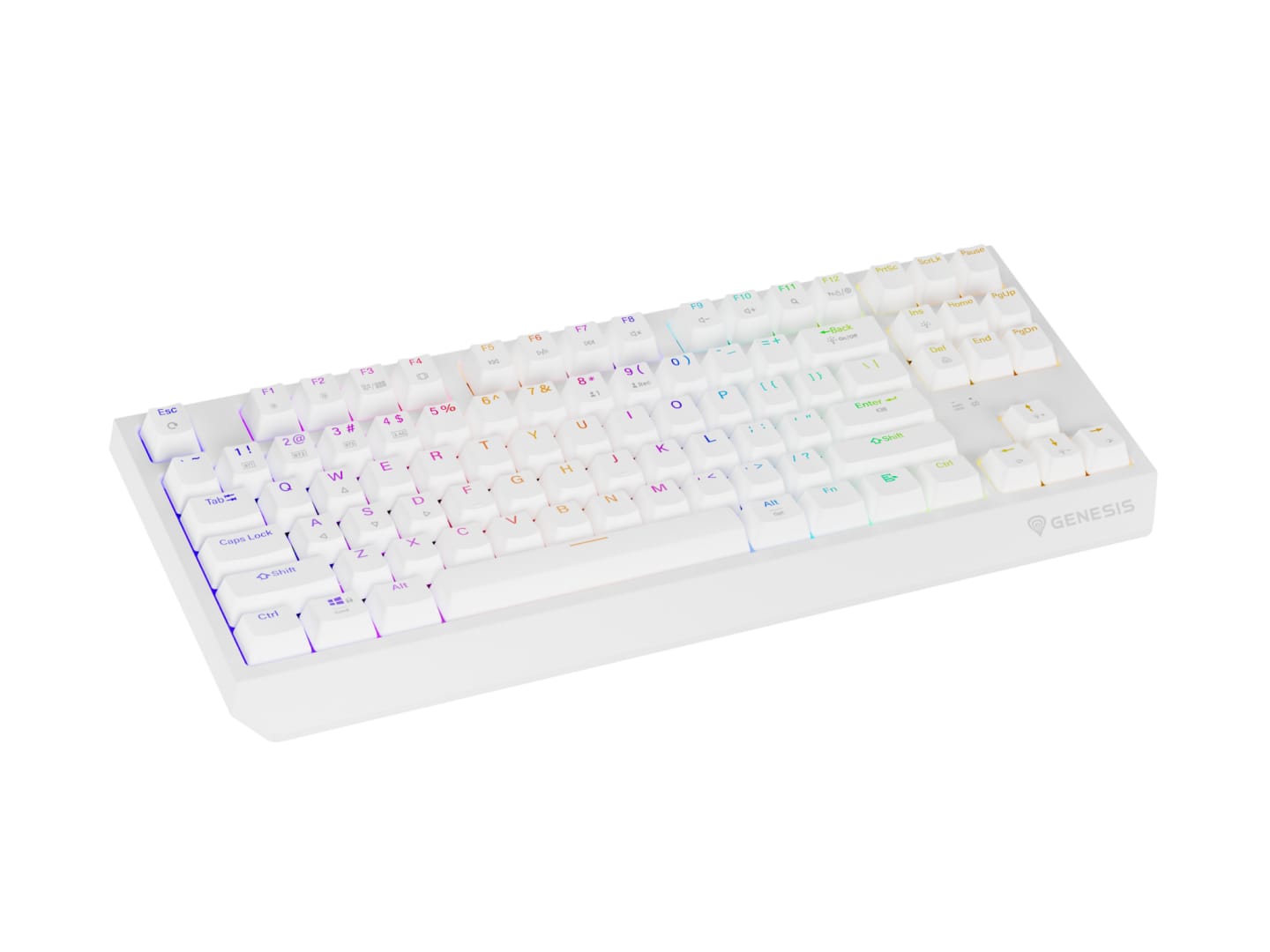 Tastatura Gaming Wireless Genesis Thor 230 TKL RGB Alb - imagine 10