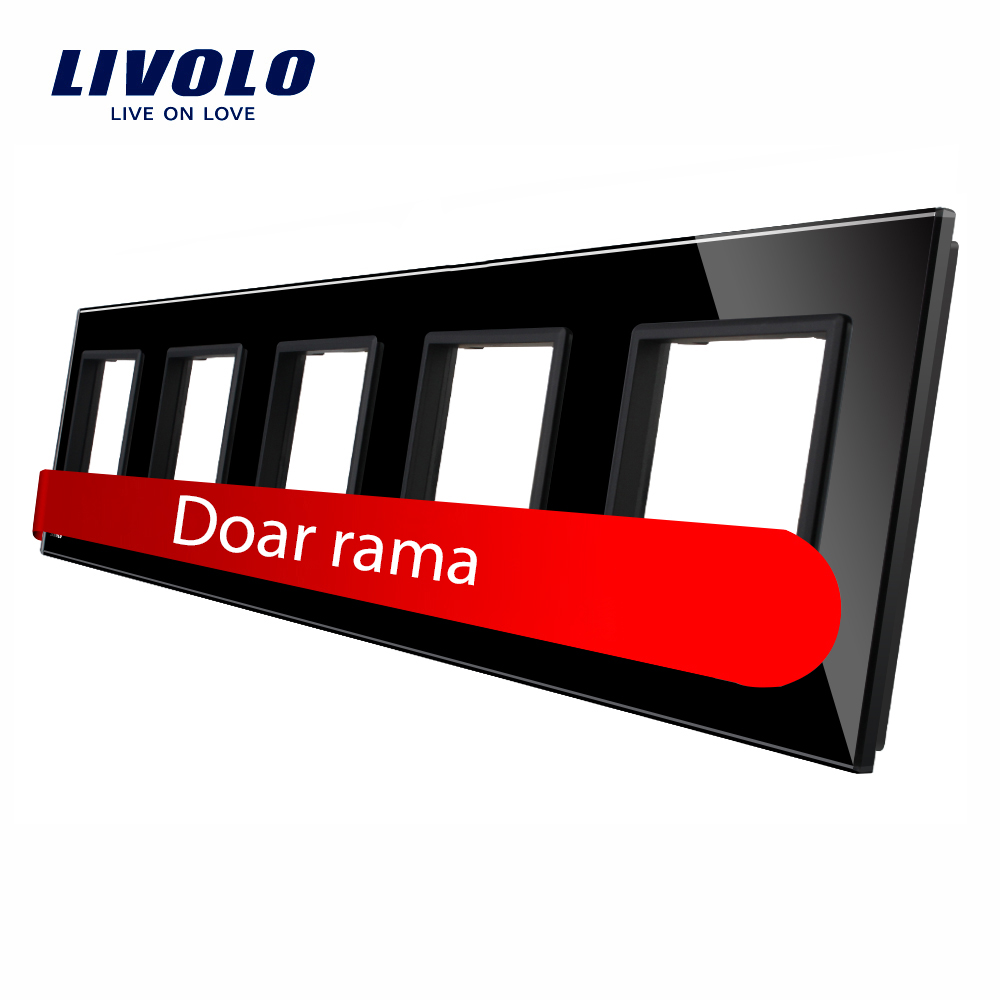 Rama Cvintuplă Sticlă Livolo, Panou Crystal - imagine 6