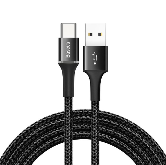 Cablu USB-C Baseus Halo 1m Incarcare Rapida 3A Negru