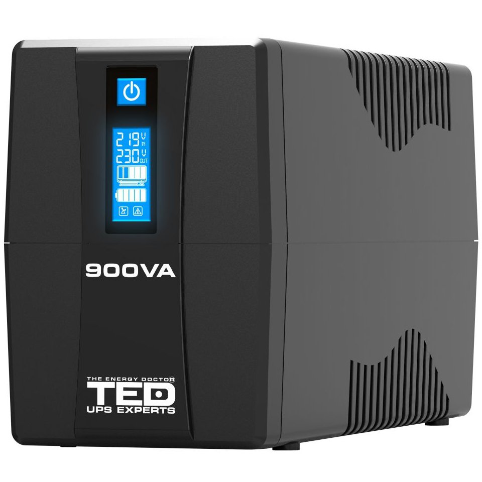 UPS TED 900VA LCD cu stabilizator, 500W