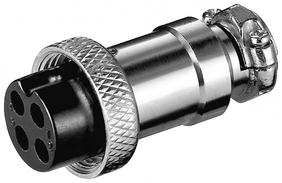 Conector XLR 4 pin Goobay, metalic