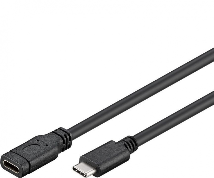 Cablu Prelungitor USB-C 3.1, 1m, Negru