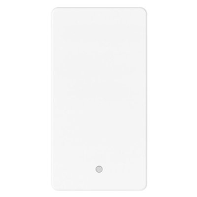 Buton cu revenire Gewiss System Pura GWC20515, Normal Deschis (NO 10A), Iluminat cu LED Alb 230V, 1 Modul, Alb Lucios