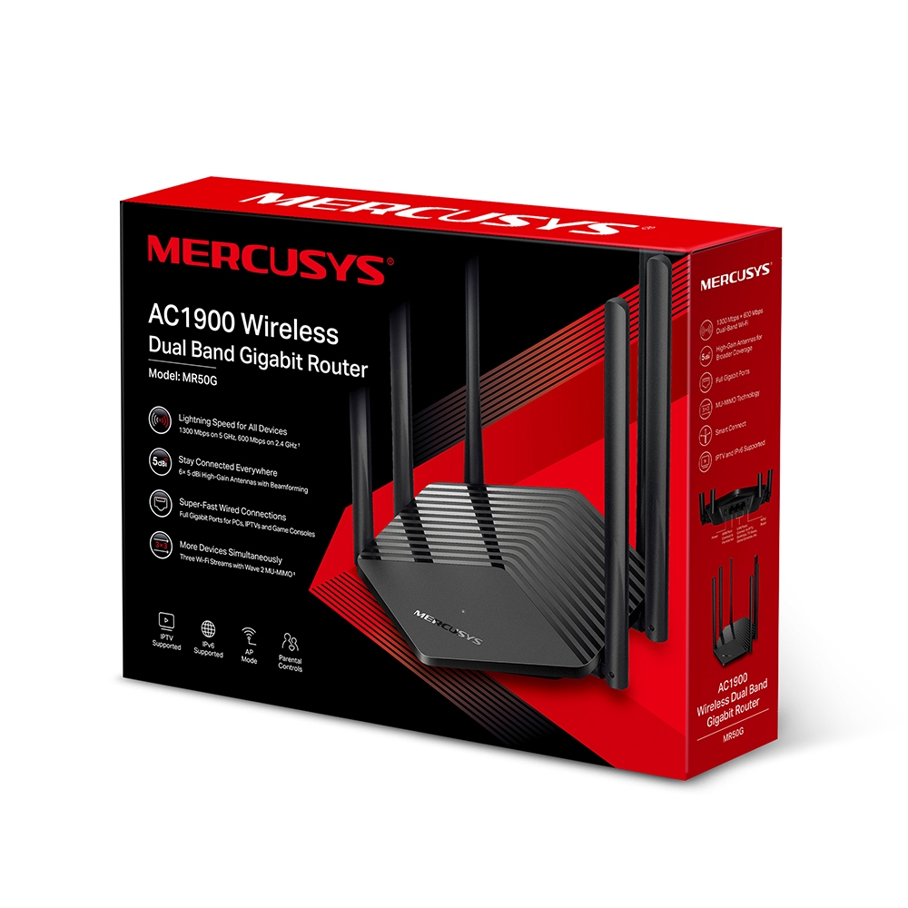 Router MERCUSYS MR50G AC1900 Dual-Band Gigabit - Wi-Fi 5 Rapid - imagine 3