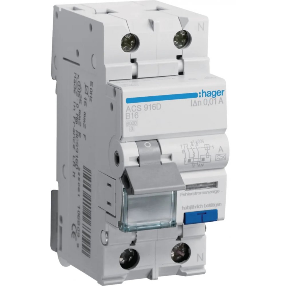 RCBO Hager 16A QuickConnect