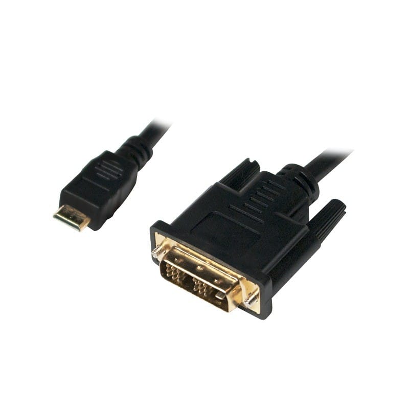 Adaptor Mini-HDMI la DVI-D Logilink CHM002 1m Negru - imagine 2