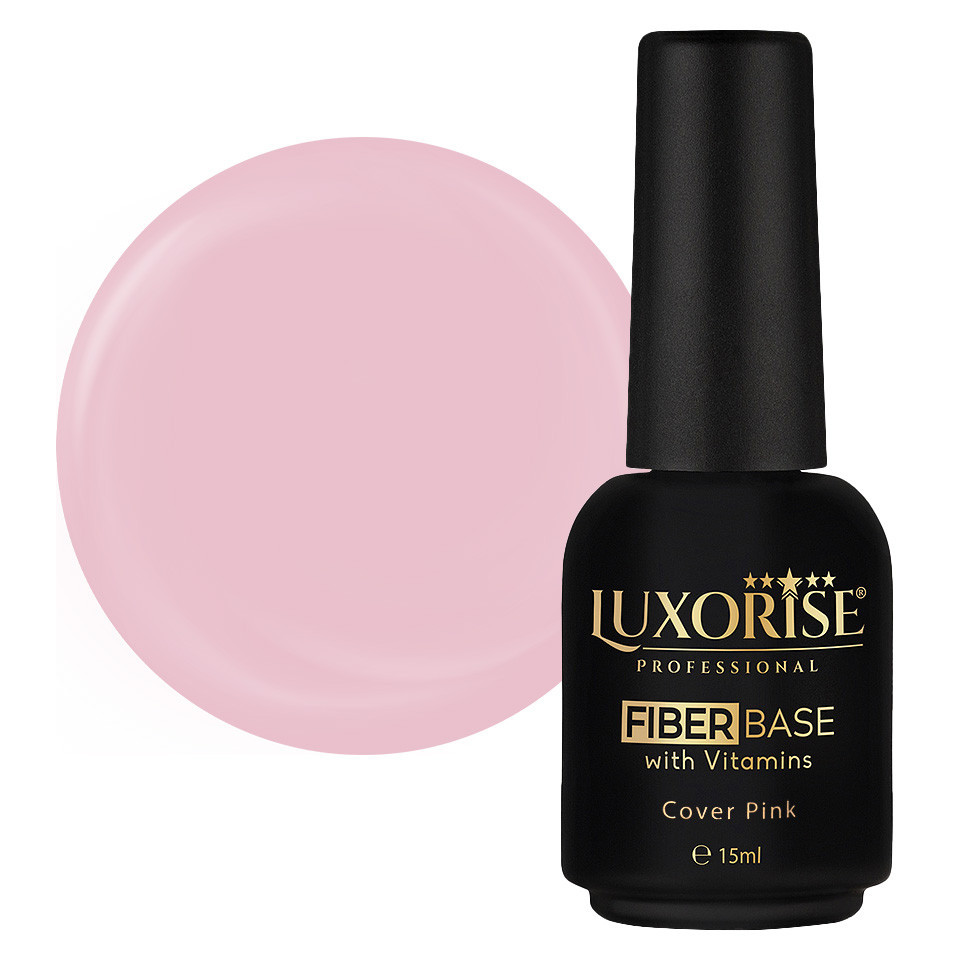 Fiber Base LUXORISE cu Vitamine, Cover Pink 15ml - imagine 1