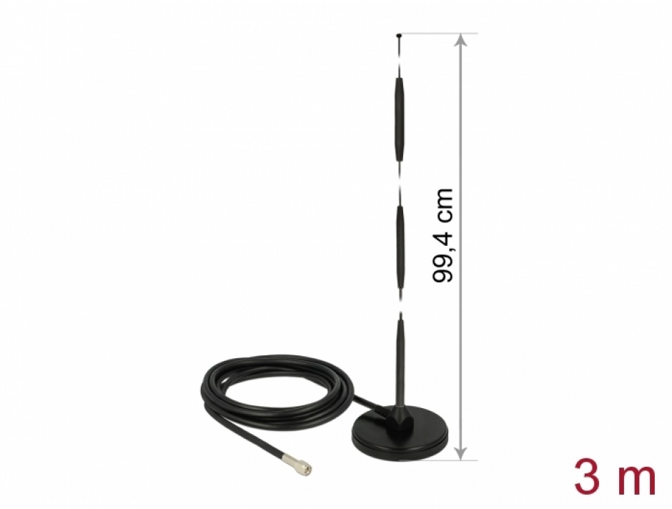 Antena GSM/Lora Delock 7dBi cu Baza Magnetica