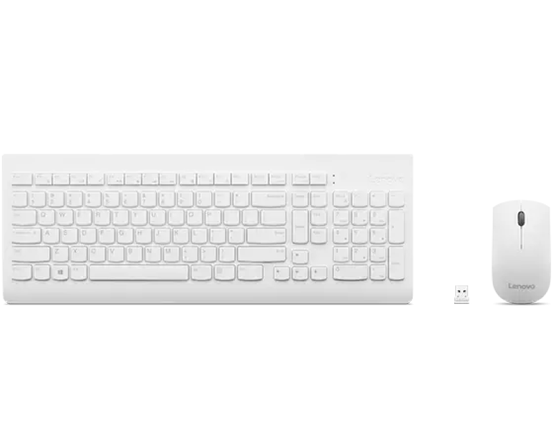 Kit Tastatura si Mouse Lenovo 510 Alb - US Layout Wireless