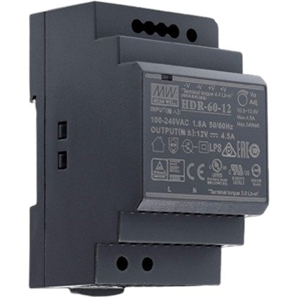 Sursa alimentare MEAN WELL HDR-60-12, 12V 4.5A, sina DIN