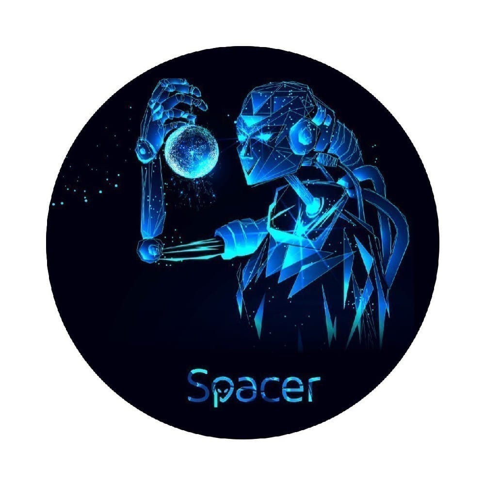 Covor Scaun Gaming Spacer Negru 120 cm - Protecție Podea - imagine 2