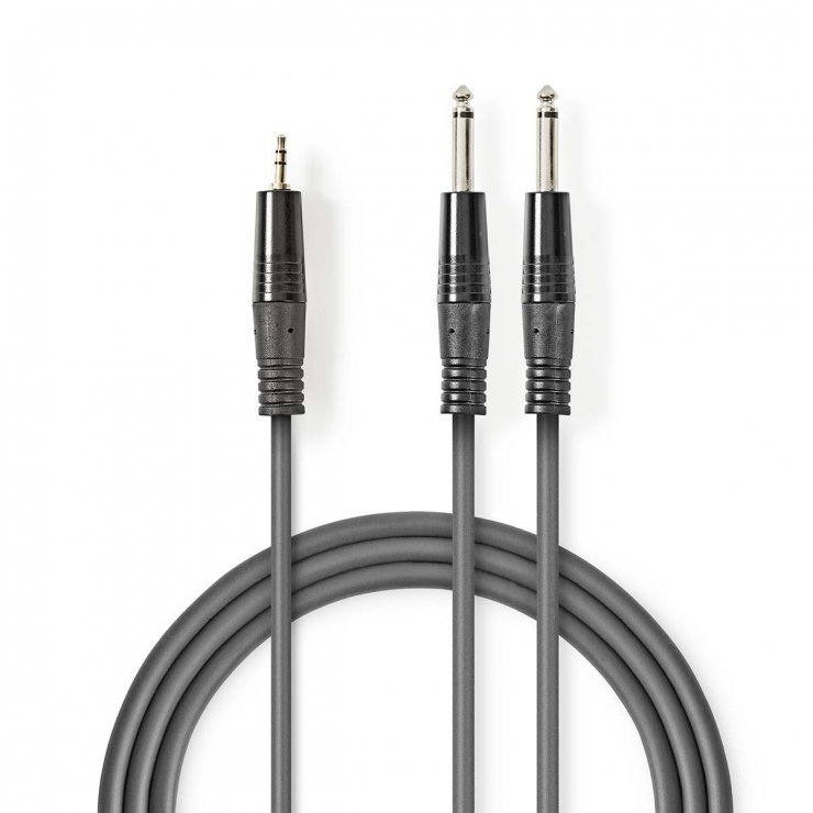 Cablu Audio Jack 6.35mm la 3.5mm Nedis, 3m