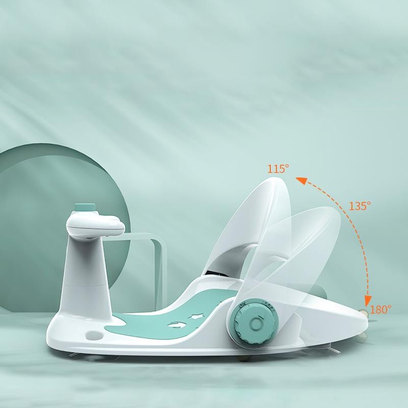 Scaun Baie Bebe U-GROW cu Ghidon și Scaun Reglabil - Verde - imagine 6