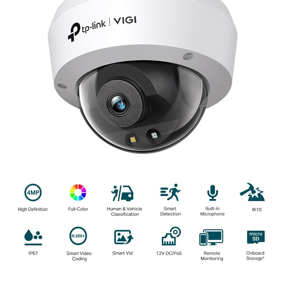 Camera IP Dome TP-Link VIGI C240I 4MP - Supraveghere HD - imagine 3