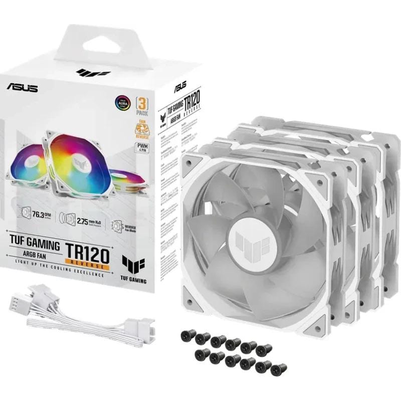 Ventilator ASUS TUF Gaming TR120 ARGB Alb Reverse 2400RPM - imagine 7