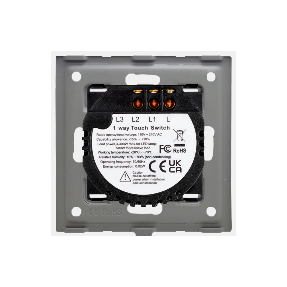 Intrerupator Dublu Touch Sticla LUXION, 500W - imagine 4
