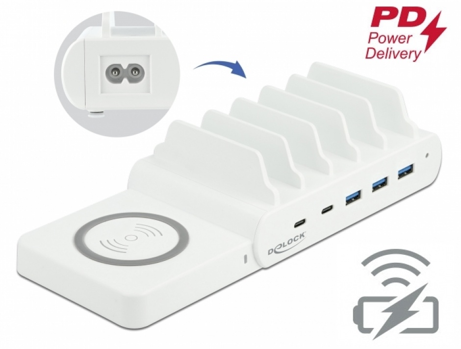 Incarcator Wireless Delock 110W, 5 Porturi