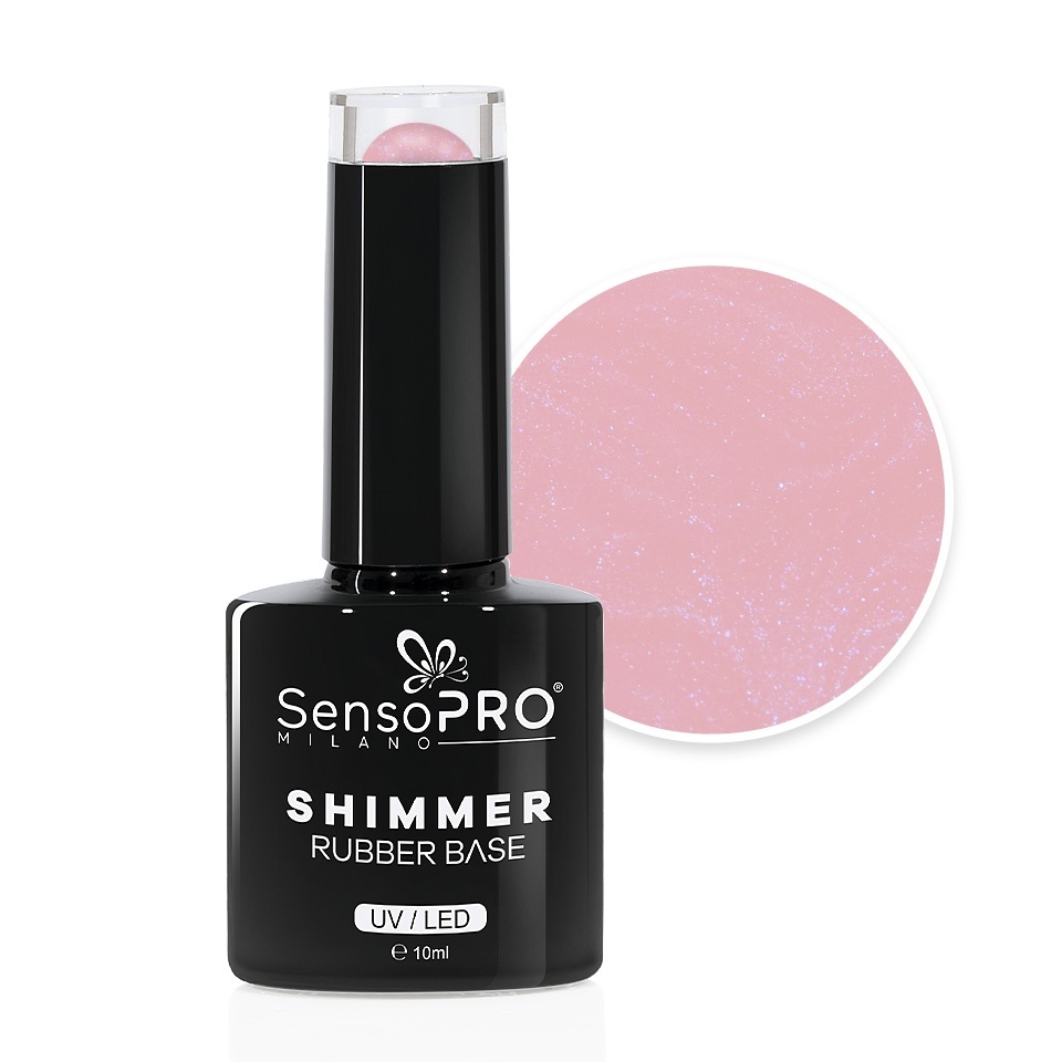 Shimmer Rubber Base SensoPRO Milano #14, bază flexibilă 10ml
