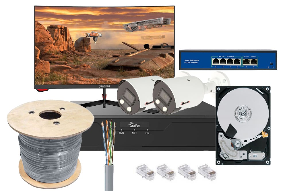 Kit Supraveghere ITP Safer 2 Camere 5MP