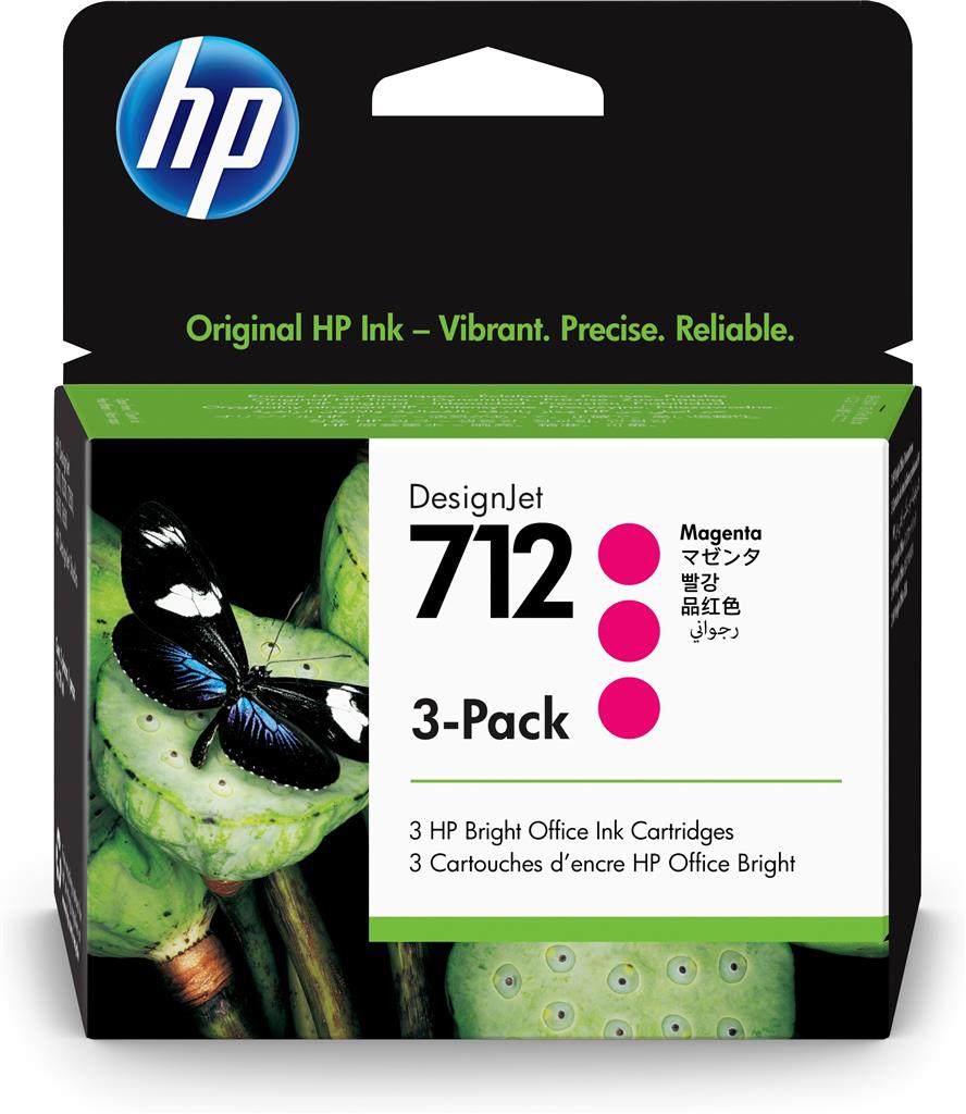 Cartușe HP 712 Magenta Tri-Pack 29ml pentru DesignJet