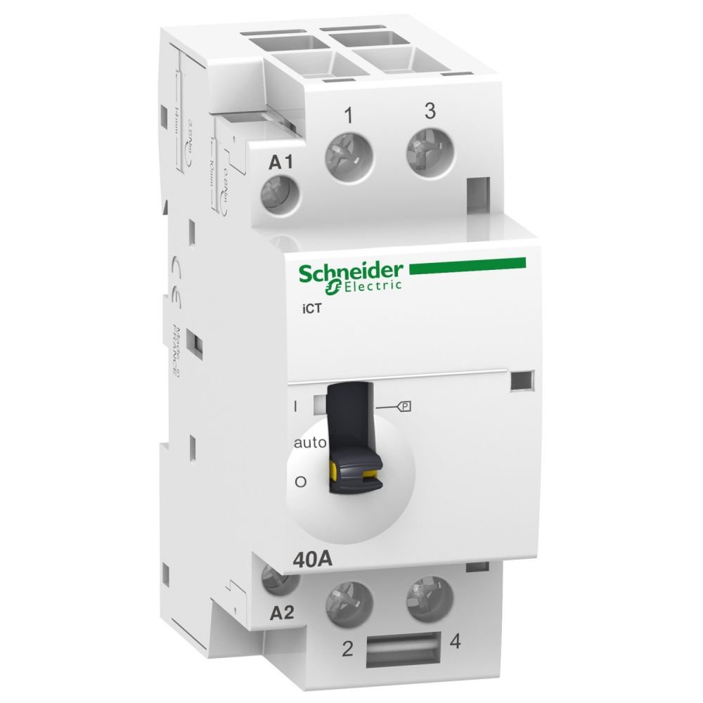 Contactor Schneider 2P 40A Acti9 Comandă Manuală - imagine 1