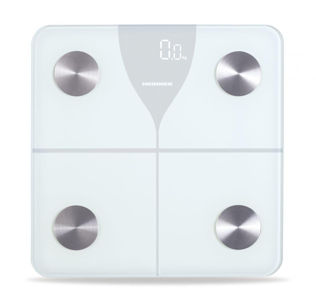 Cântar Baie Inteligent Heinner Bluetooth 180kg LED Alb - imagine 2