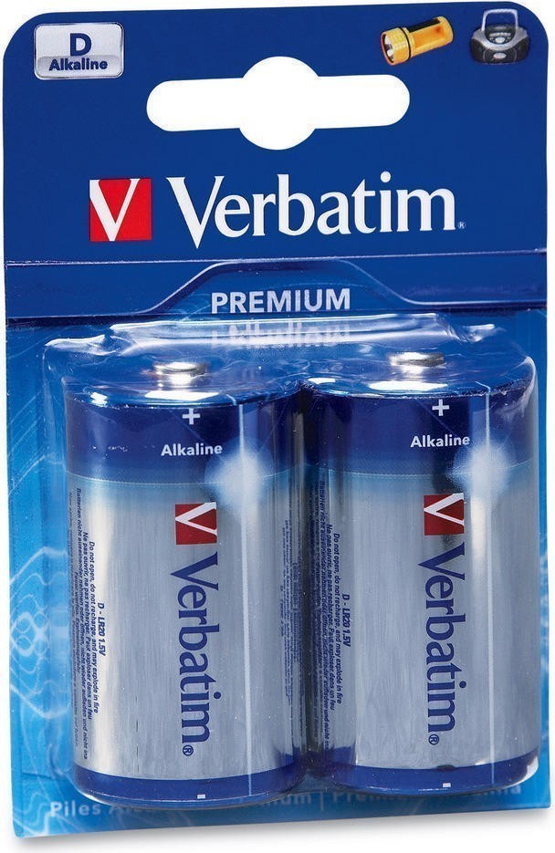 Baterii Alcaline D R20 Verbatim 1.5V - 2 bucăți